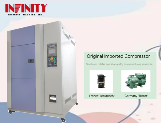 온도 균일성 2.0C 관측 창과 함께 프로그램 가능한 뜨거운 차가운 충격 시험 챔버