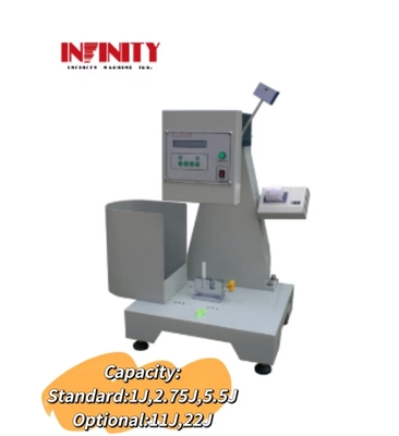 ISO 180 표준 11J 22J IZOD 유연한 재료를 위한 디지털 충격 시험 기계