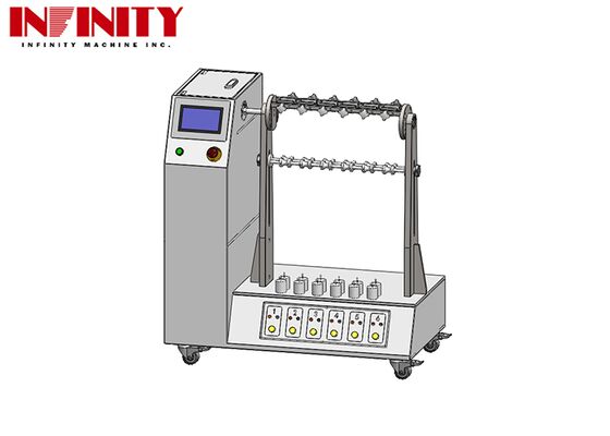 IEC 60884-1:2022 준수 유연 케이블 굽힘 시험 장치 (조절 가능한 각도 및 6개의 지그 포함)