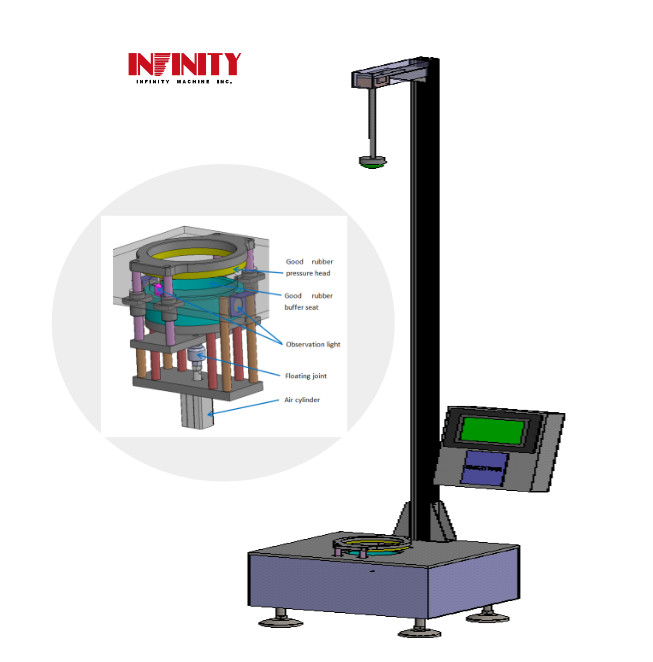7 인치 HMI LCD 터치 스크린 플라스틱 필름에 대한 떨어지는 사자 충격 테스트 기계